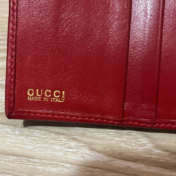 Gucci Vintage Horsebit Red Leather Wallet - Picture 6 of 13